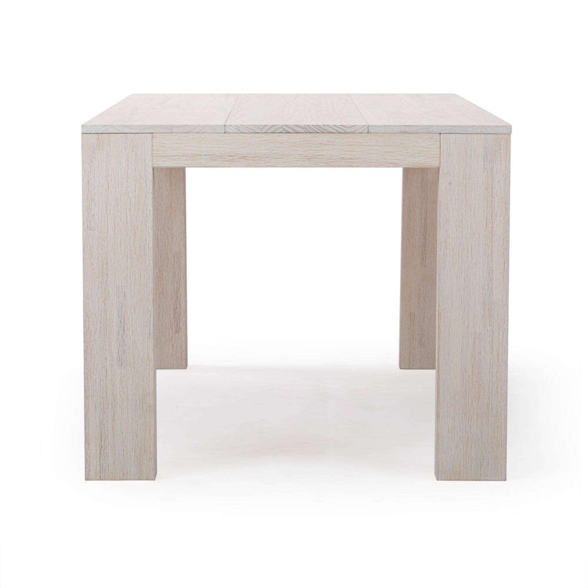 Alt View 5. Plank+Beam - Modern Rectangular Dining Table (72in / 1830mm), White Sand Wirebrush - White Sand Wirebrush.