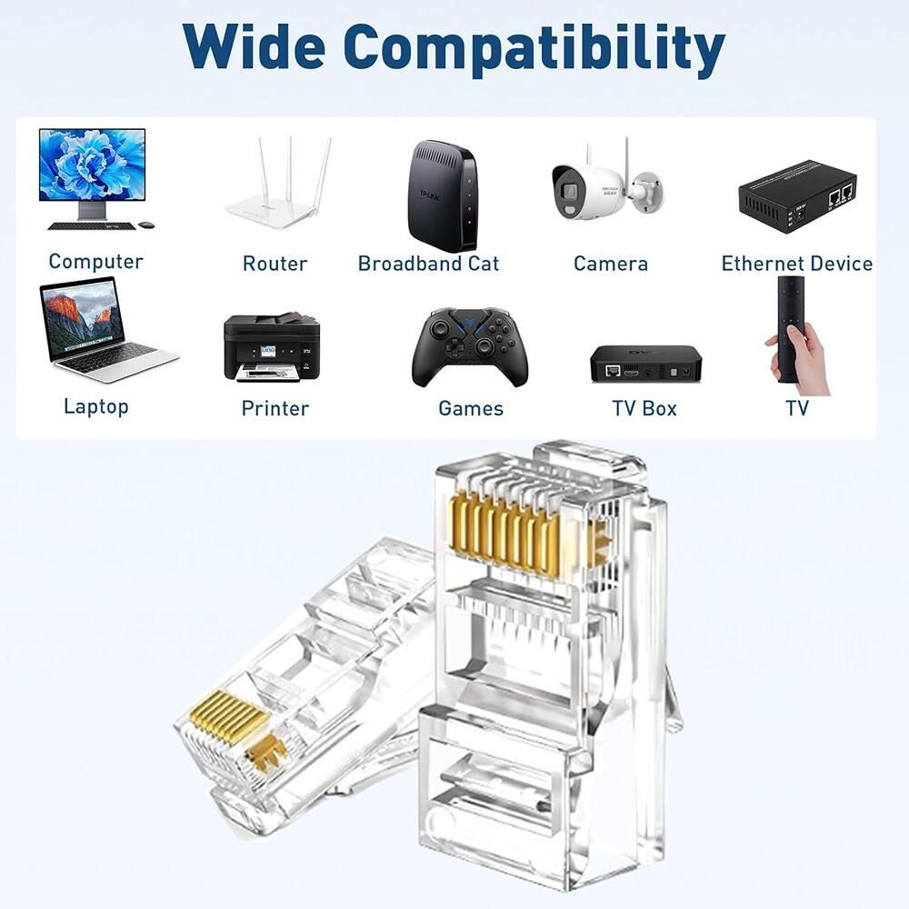 Wide Compatibility

- Computer
- Router
- Broadband Cat
- Camera
- Ethernet Device
- Laptop
- Printer
- Games
- TV Box
- TV