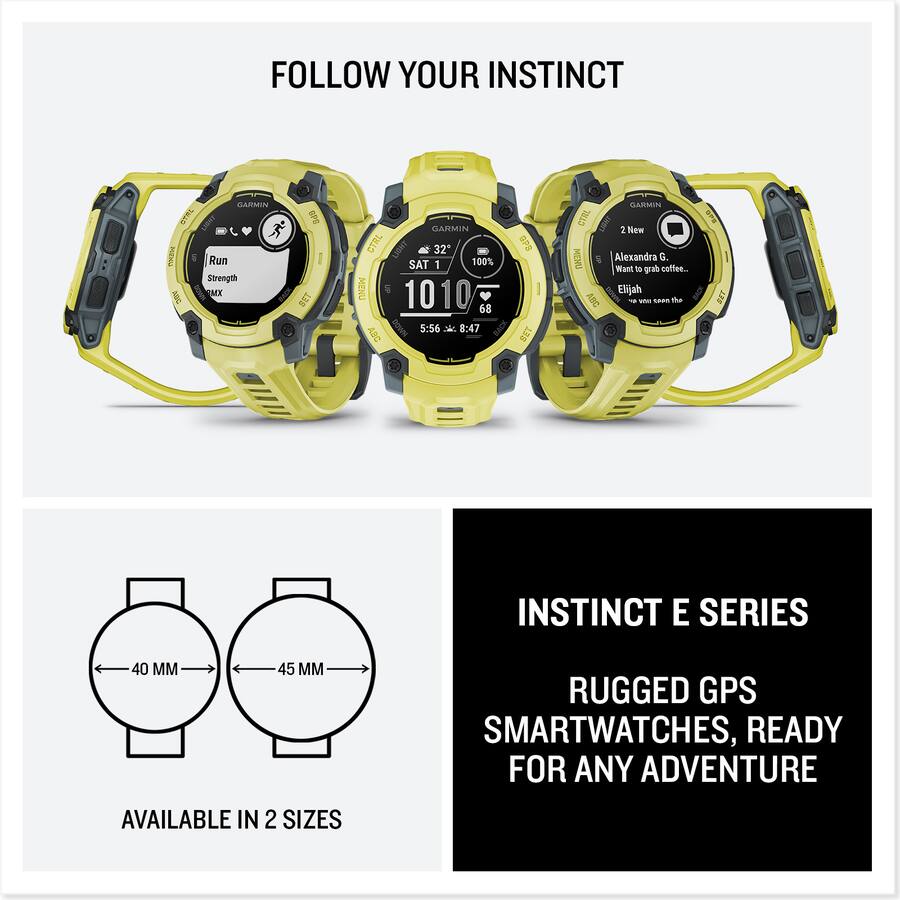 Garmin Instinct E GPS Smartwatch 45 mm Fiber reinforced