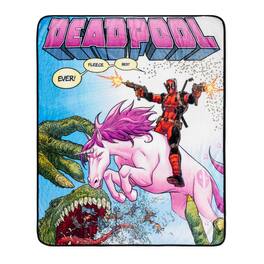 Marvel - Comics Deadpool "Best Fleece Ever" Raschel Throw Blanket | 50 x 60 Inches - Multicolored