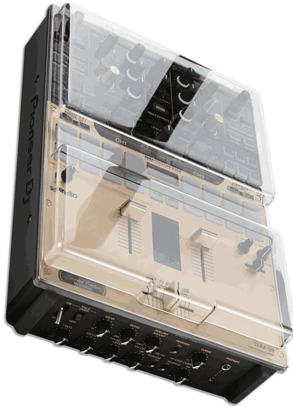 Sure, here is the corrected and grouped text:

**Top Section:**
- Pioneer DJ
- Beat Effects
- Performance Pads
- CH1
- CH2

**Middle Section:**
- Serato
- CH1
- CH2

**Bottom Section:**
- DJM-89
- On/Off
- Over
- Fader
- Level
- Echo
- Adjust
- Reverse
- Curve
- Phones
- EQ
- Level
- Echo
- Fold
- Level
- Reverse
- Curve
- CH1/CH2
- Mix
- Level
- On/Off