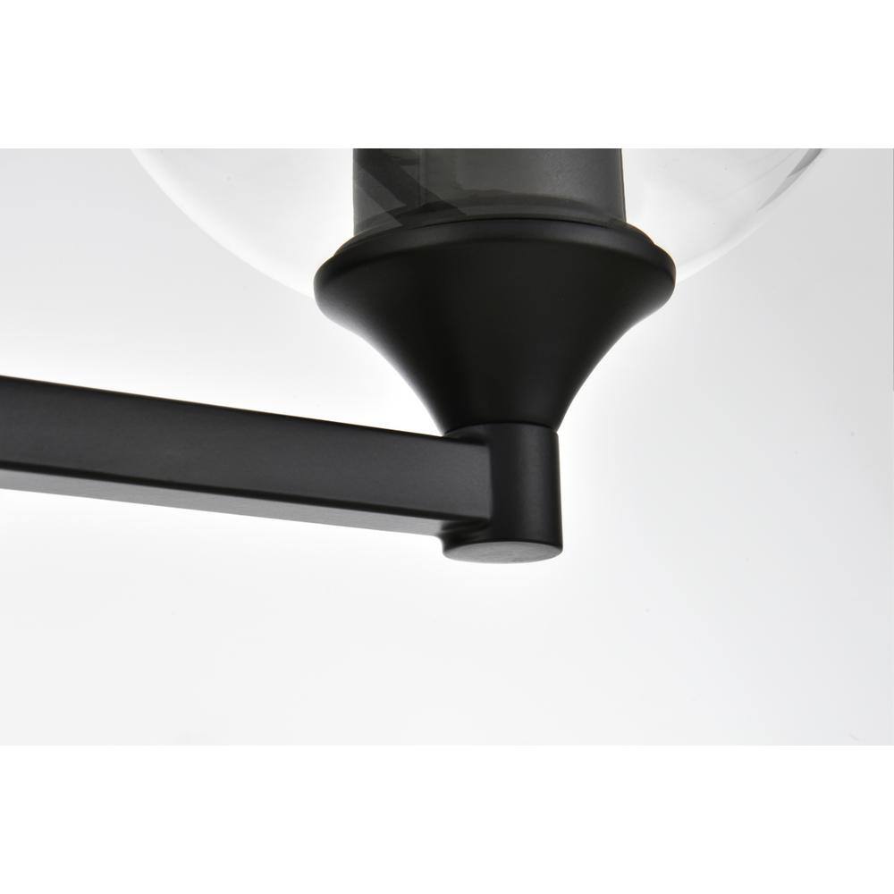 Left. Living District - Foster 4 light Black and Clear Bath Sconce - Black And Clear.