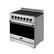 Angle. Thor Kitchen - Gordon Ramsay Series by Thor Kitchen 6.0 Cu. Ft Freestanding Gas Range with Black Hardware - Stainless Steel.
