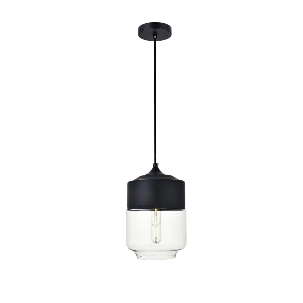 Living District - Ashwell 1 Light Black Pendant With Clear Glass - Black And Clear price history on PriceWatchPro