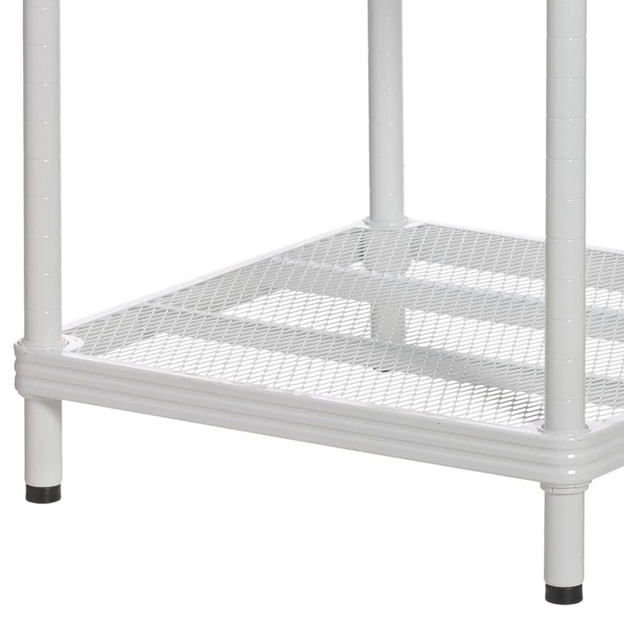 Alt View 7. Design Ideas - Design Ideas MeshWorks 2 Tier Narrow Metal Storage Shelving Unit Rack, White - White.