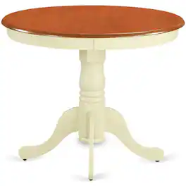 East West Furniture - 5 PC small Kitchen Table and Chairs set-Kitchen Table plus 4 Kitchen Dining Chairs - Buttermilk & Cherry