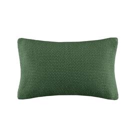 Gracie Mills - Lessie Ultra-Soft Knit Oblong Pillow Cover - Green