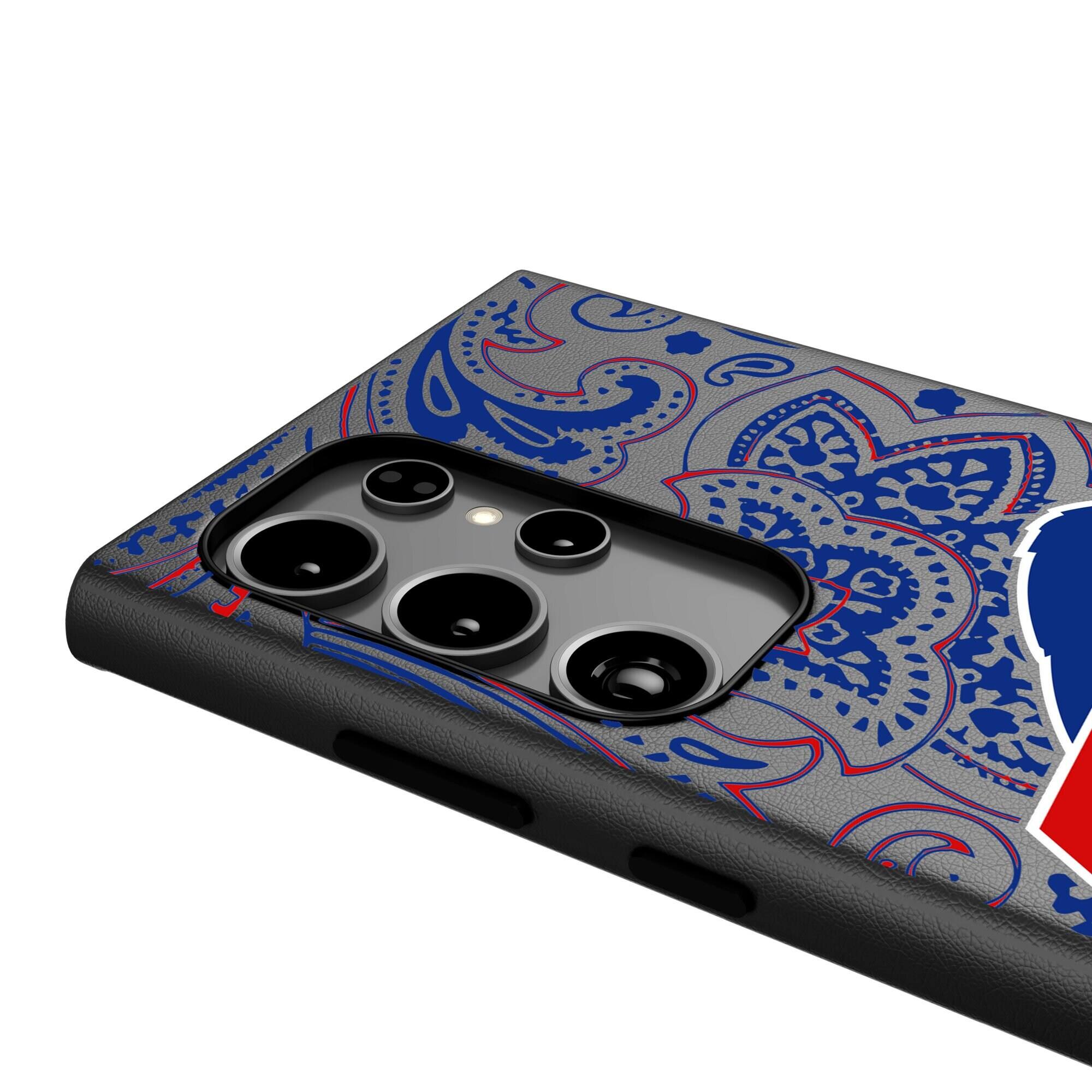 Alt View 3. Keyscaper - Buffalo Bills Paisley Galaxy Magnetic Bump Case - S25 Ultra - Black.