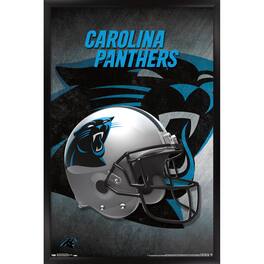 Trends International - Carolina Panthers 24.25'' x 35.75'' Framed Team Helmet Poster - Multicolor
