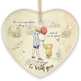 OrnamentallyYou - Ill Always be with You Ornament Comforting Yellow Bear Christmas Gift and Keepsake Heart - Multi-colored