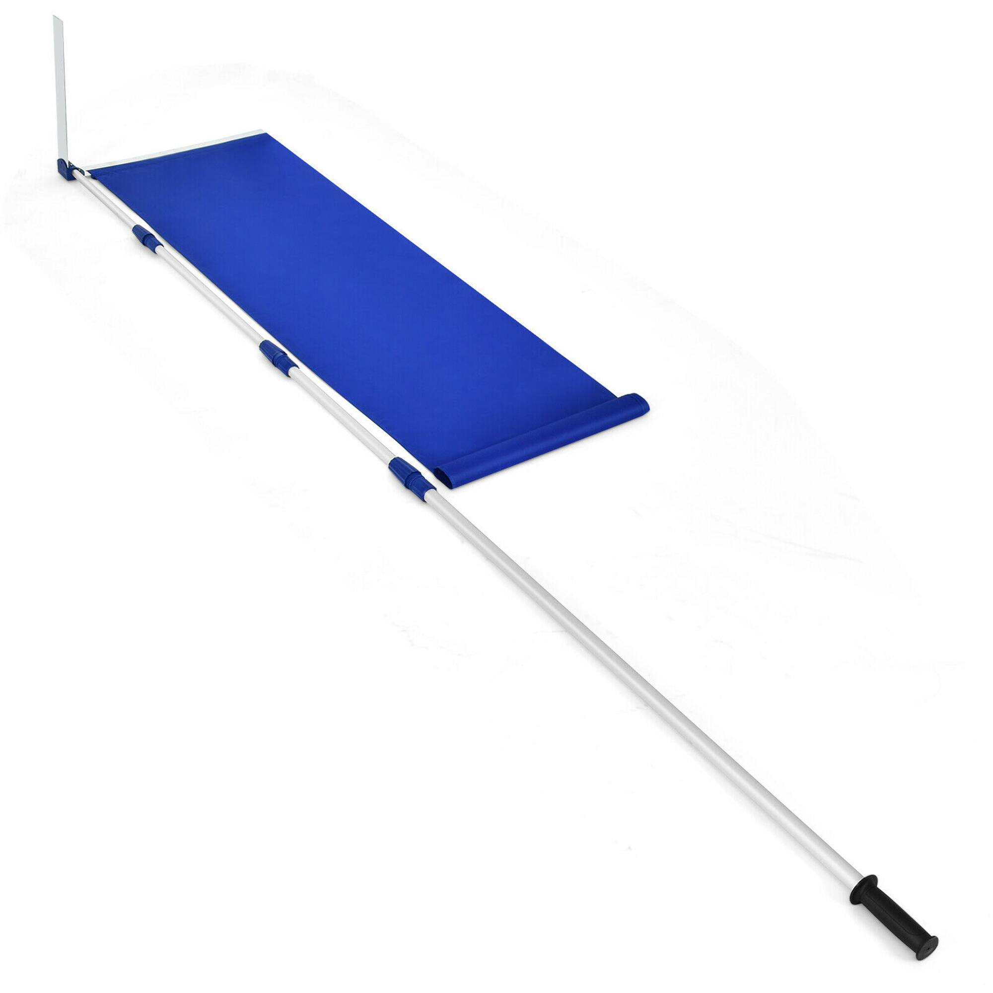 Alt View 11. Costway - 21ft Roof Snow Rake Removal Tool Lightweight w/ Adjustable Telescoping Handle - Silvery/Navy Blue.