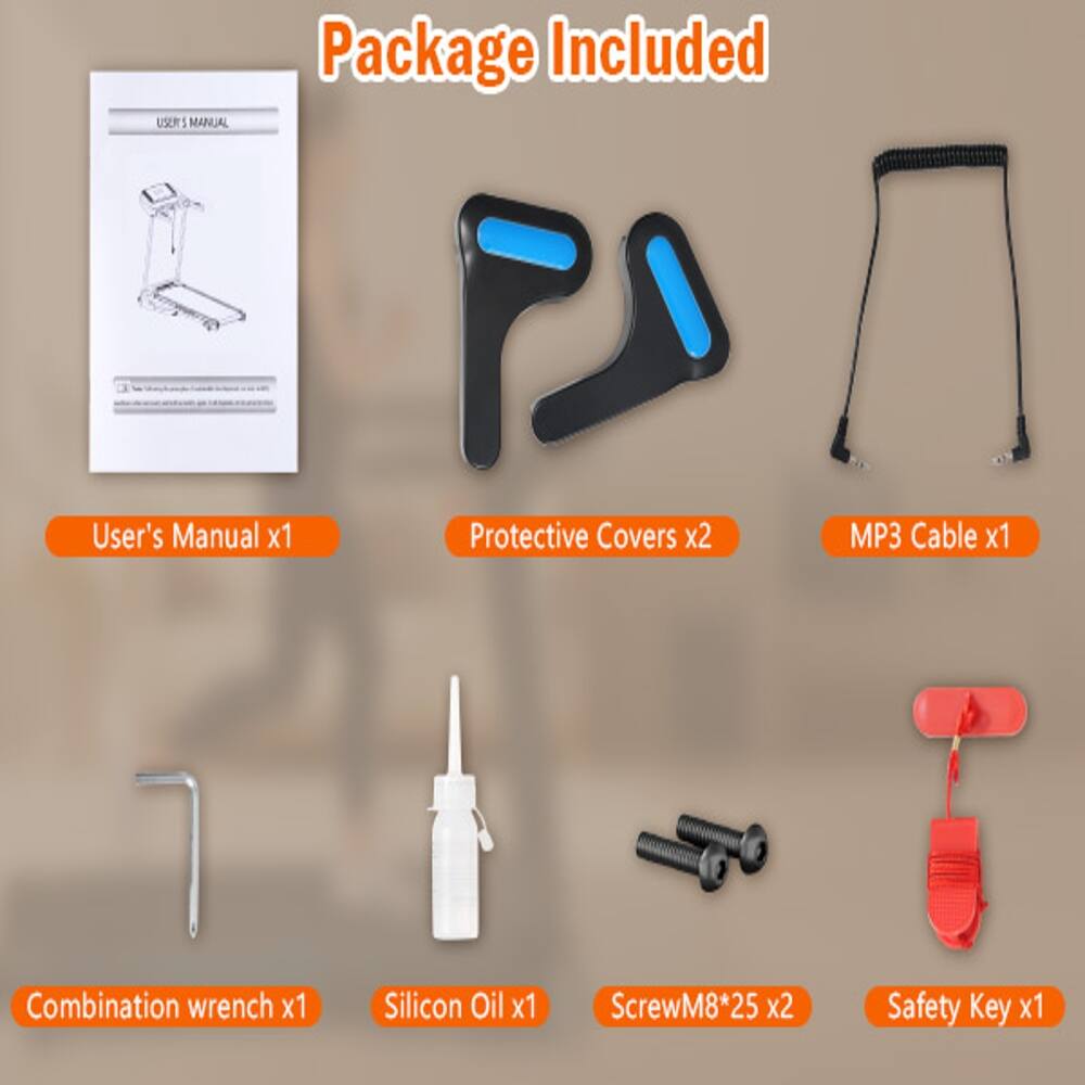 USER MANUAL

Package Included

- User's Manual x1
- Protective Covers x2
- MP3 Cable x1
- Combination Wrench x1
- Silicon Oil x1
- Screw M8*25 x2
- Safety Key x1