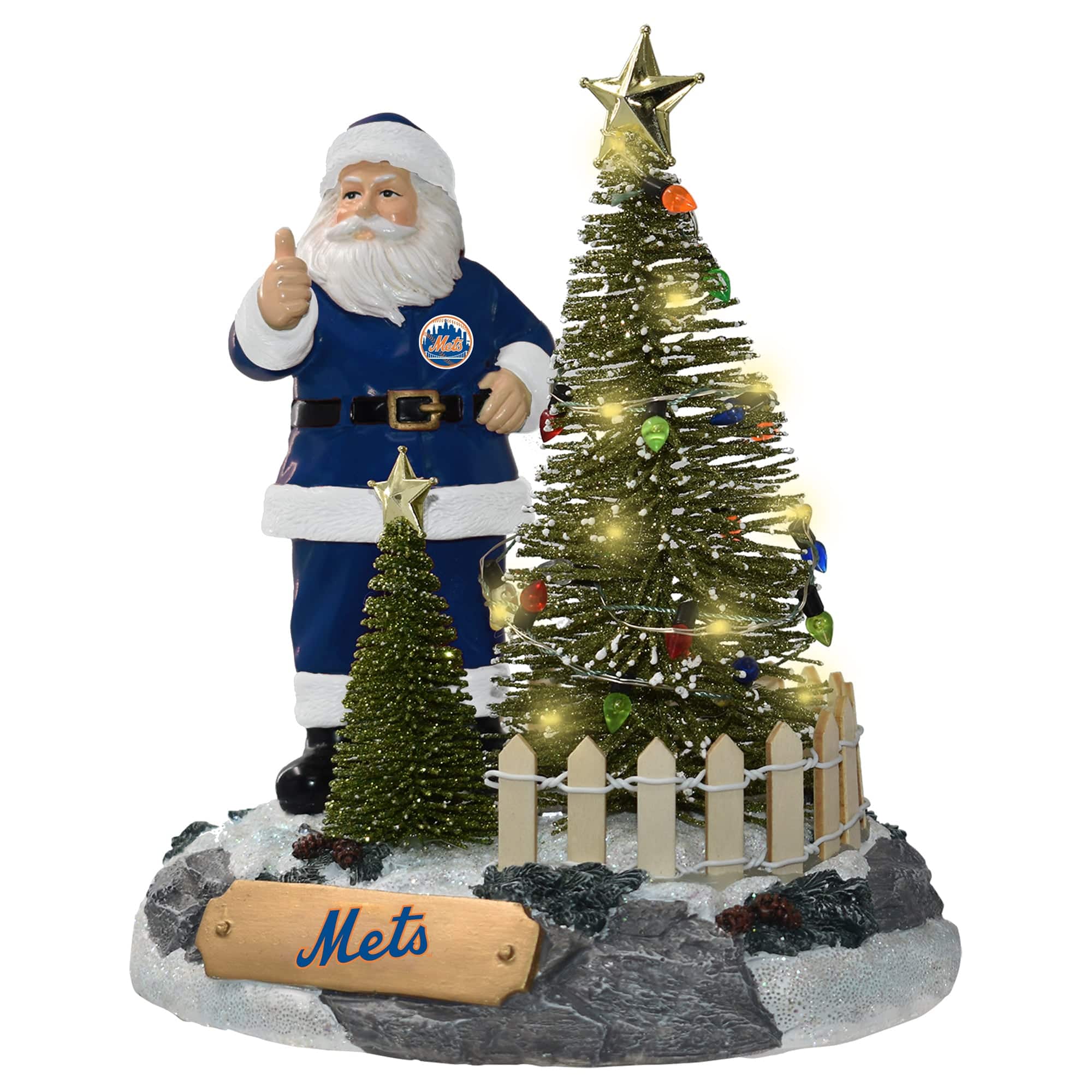 The Memory Company - Santa Figurine with LED Tree - Multicolor