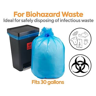 For Biohazard Waste  
Ideal for safely disposing of infectious waste  
Fits 30 gallons
