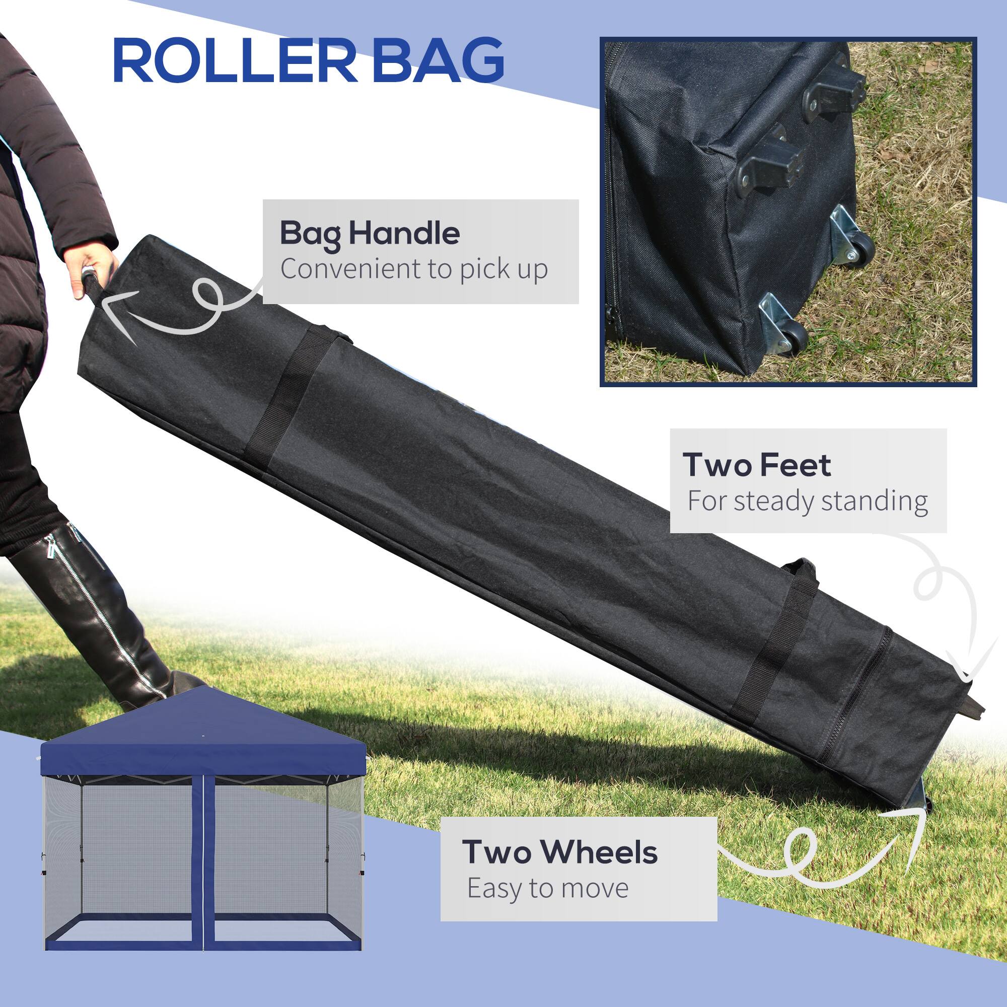 ROLLER BAG, Bag Handle, Convenient to pick up, Two Feet, For steady standing, Two Wheels, Easy to move