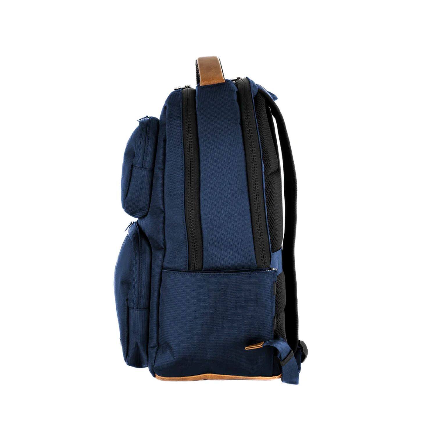 Alt View 1. PKG - Aurora Metro Backpack - Navy / Tan.