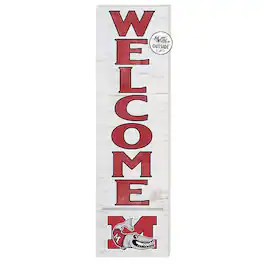 Jardine - Muskingum Muskies 10'' x 35'' Indoor/Outdoor Welcome Sign - White