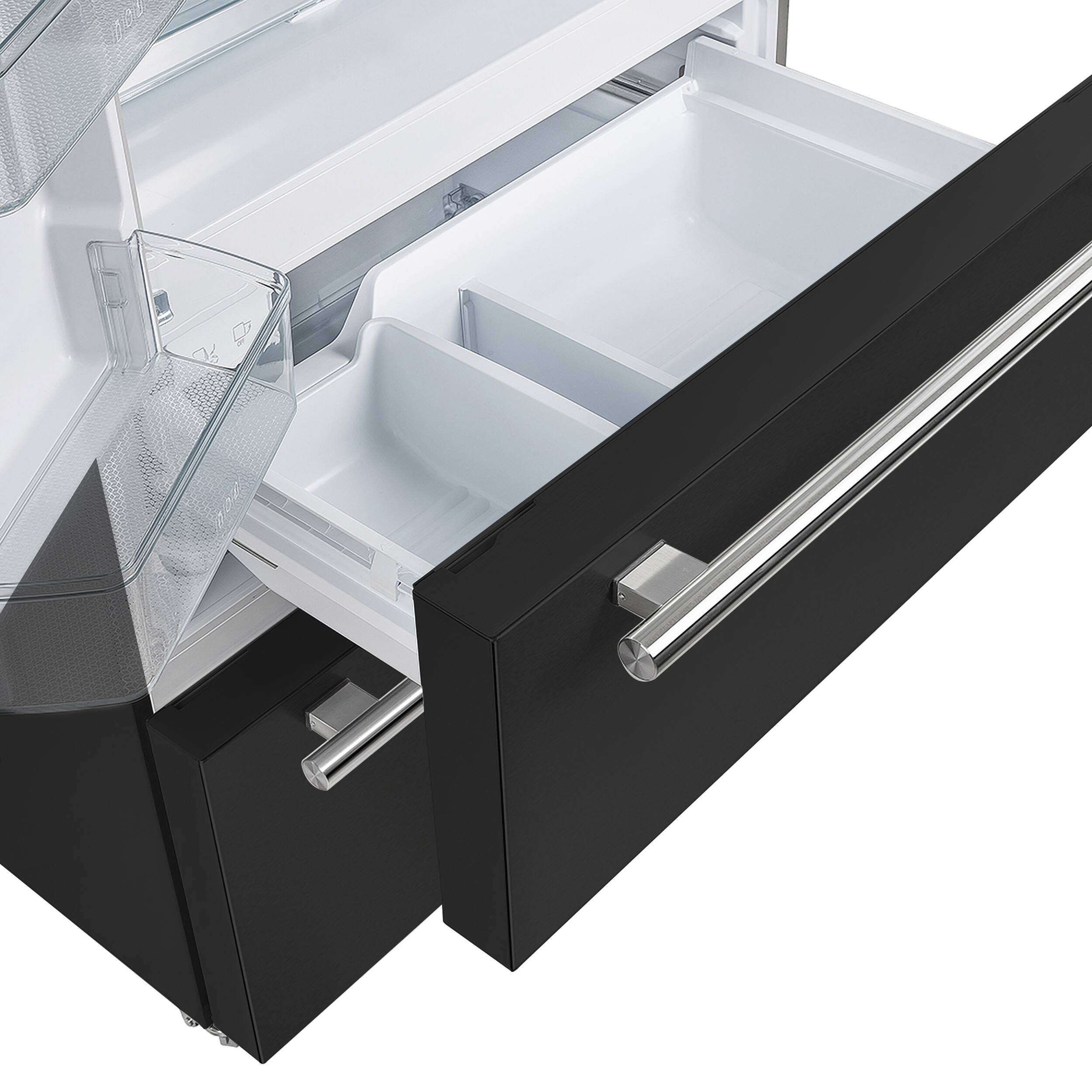 Alt View 12. Forno Appliances - Moena Espresso 19.2 Cu. Ft. Freestanding Refrigerator with French Doors and Automatic Ice Maker - Black.