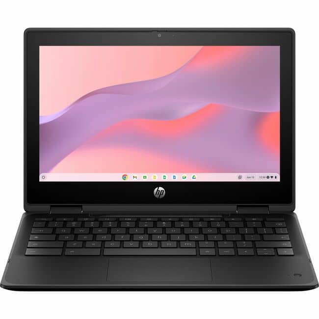 HP - Fortis Flip G1m 11.6" Touchscreen Convertible 2 in 1 Chromebook - HD - Octa-core (ARM Cortex A76 + Cortex A55) - 32 - Jet Black