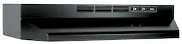 Broan - 30 inches - Convertible - Under cabinet Range Hood - Black