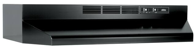 Front. Broan - Broan® 30-Inch Ductless Under-Cabinet Range Hood, Black - Black.