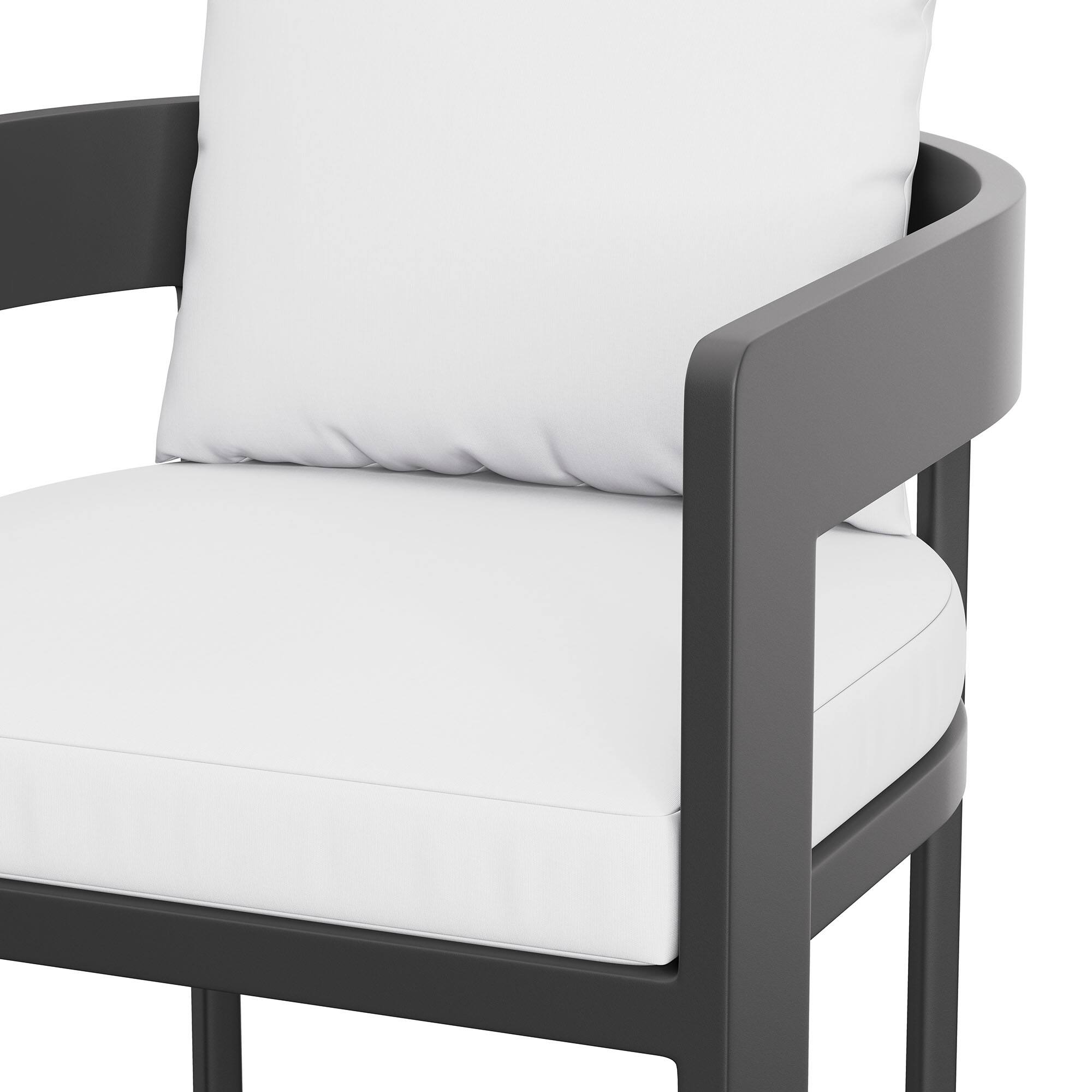 Alt View 5. Modway - Tahoe Outdoor Patio Aluminum Bar Chair by Modway - White.