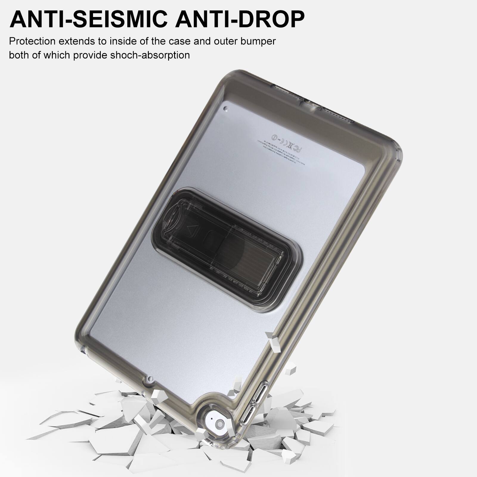 ANTI-SEISMIC ANTI-DROP  
Protection extends to inside of the case and outer bumper both of which provide shock-absorption