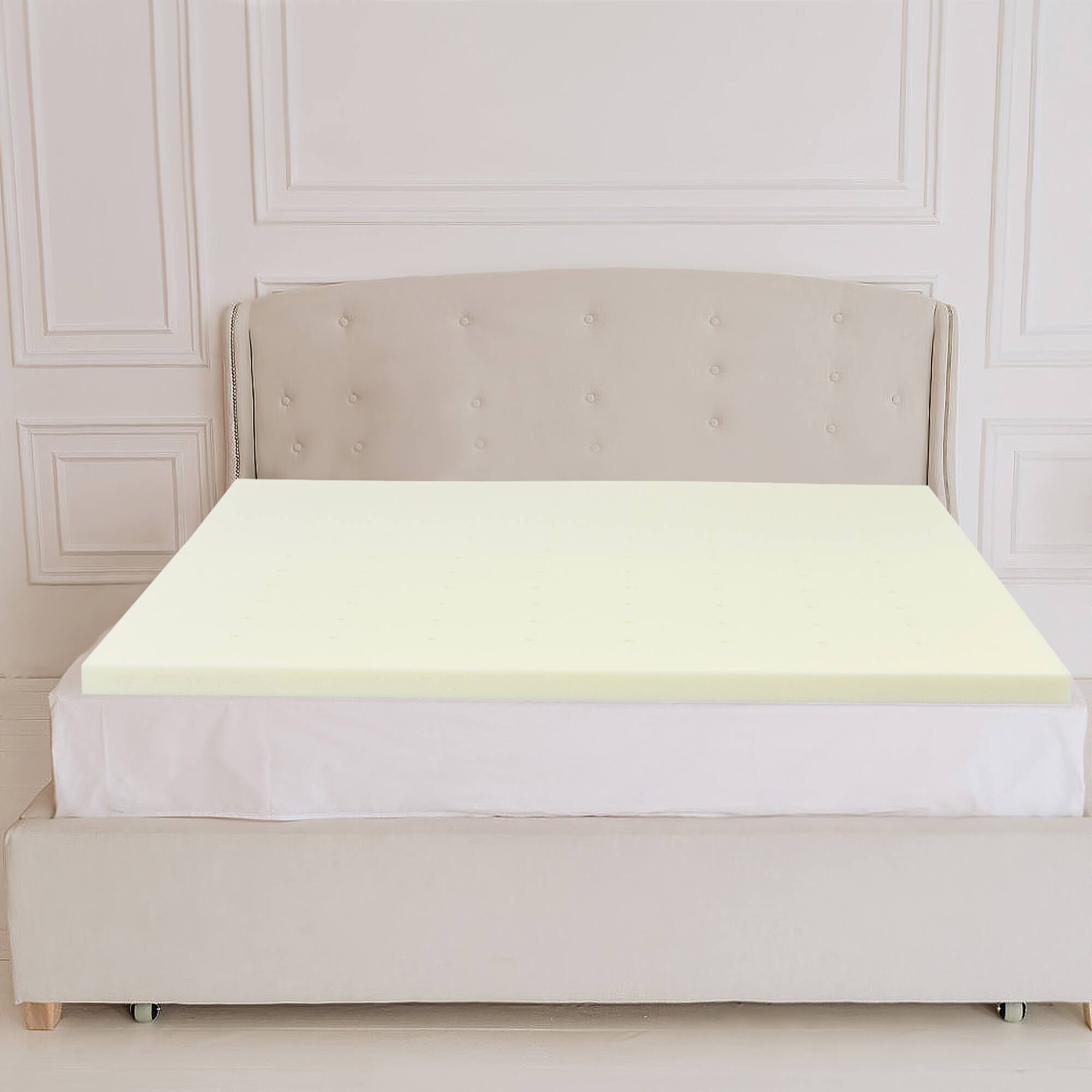 Alt View 3. Costway - Costway 3" Bed Mattress Topper Air Cotton for All Night's Comfy Soft Mattress Pad Queen - White.