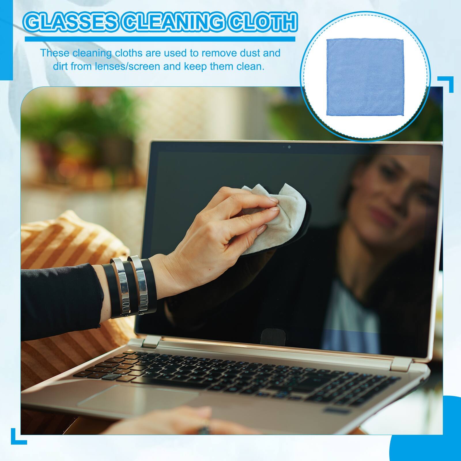 GLASSES CLEANING CLOTH

These cleaning cloths are used to remove dust and dirt from lenses/screen and keep them clean.