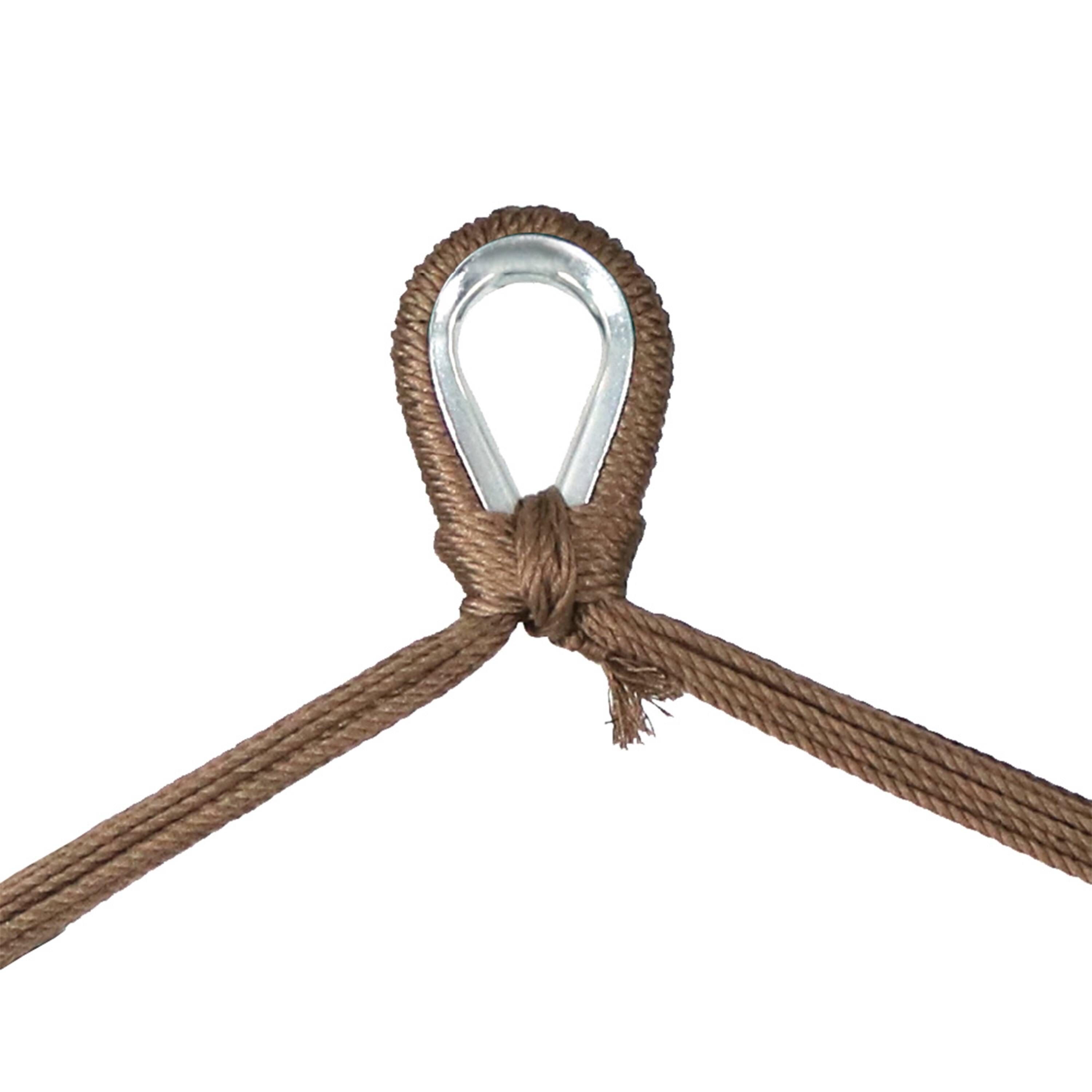 Alt View 9. Sunnydaze - Extra Large Polyester Rope Hammock Chair and Spreader Bar - Mocha.