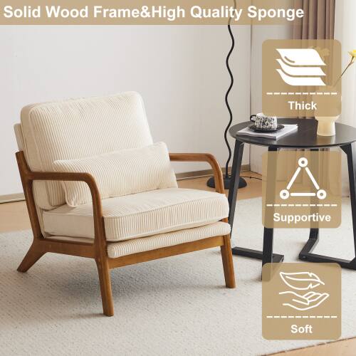 Solid Wood Frame & High Quality Sponge  
Thick  
Supportive  
Soft