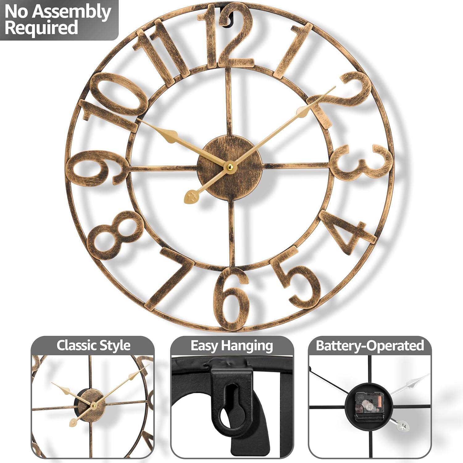 No Assembly Required

Classic Style  
Easy Hanging  
Battery-Operated