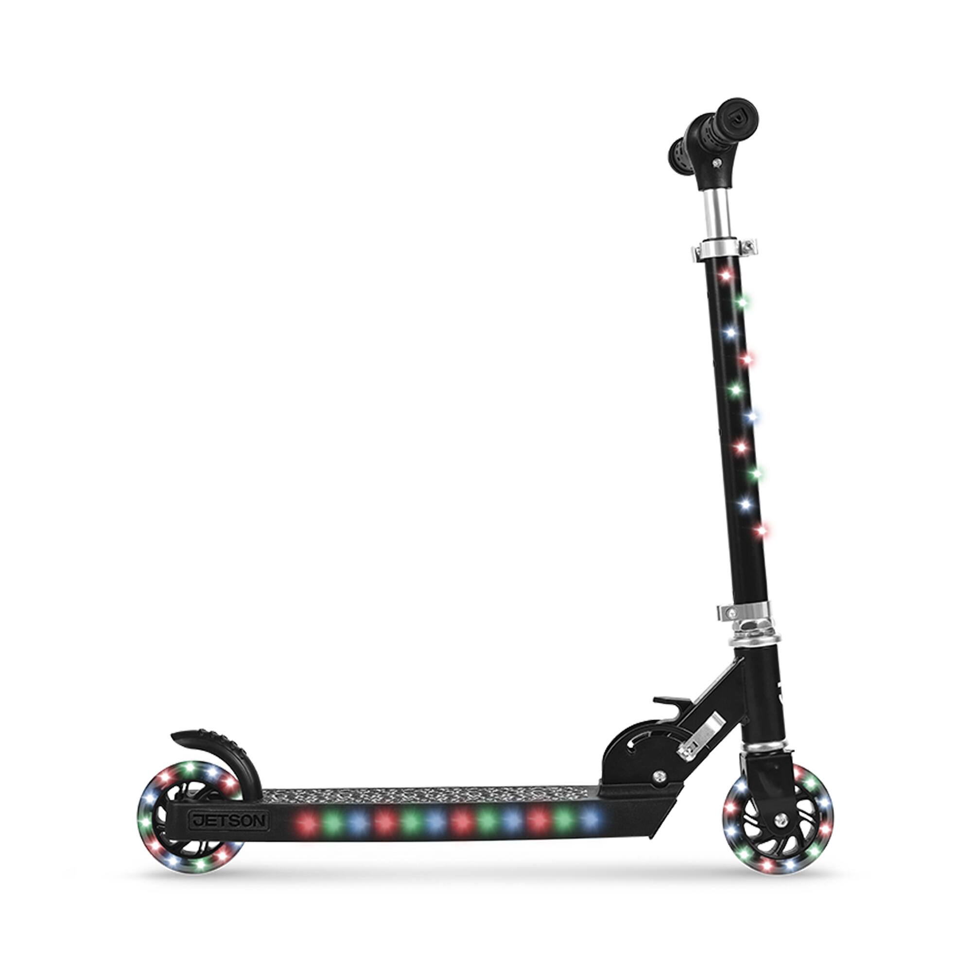 Alt View 5. Jetson - Jetson Jupiter Kick Scooter with LED Lights & Height Adjustable Handlebar, Black - Black.