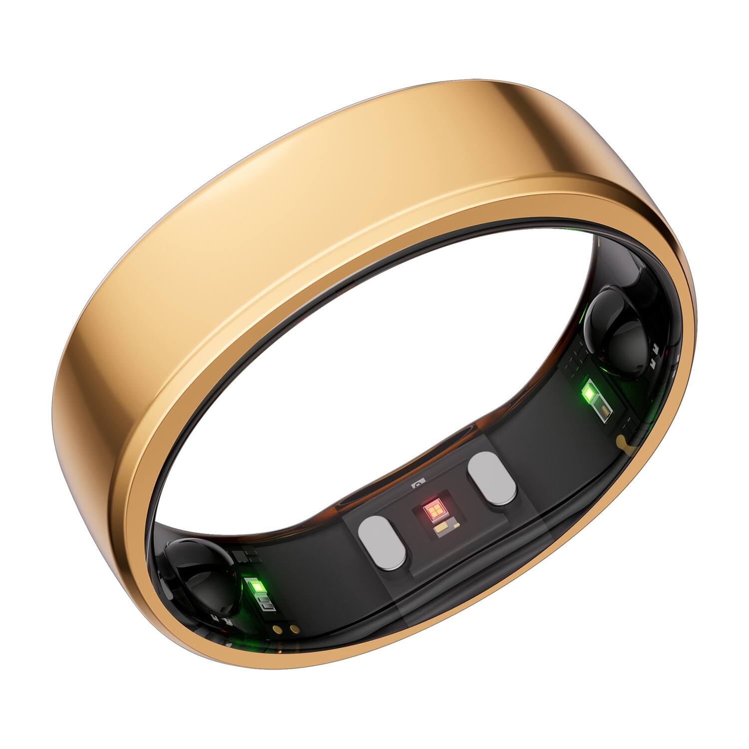 Front. RINGCONN - RingConn 123031204 Gen 2 Ultra-Thin Smart Ring with Sleep Apnea Monitoring and Health Tracking (Size 12; Rose Gold) - Gold.