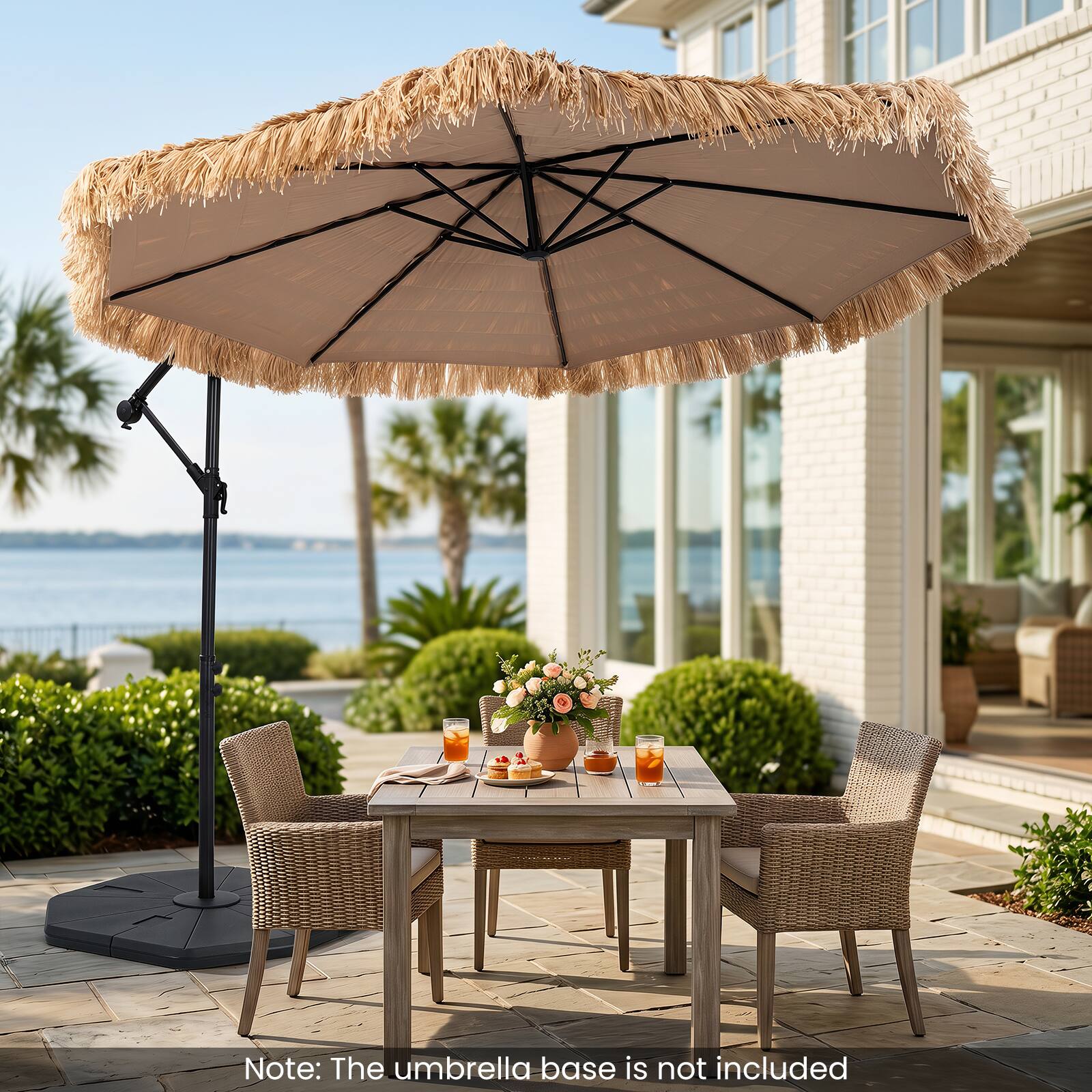 Note: The umbrella base is not included