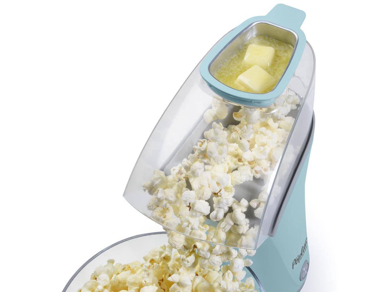 Alt View 1. Presto - Presto 04867 Poplite Plus Hot Air Popcorn Popper, 18 Cups, Built-In Measuring Cup, Melts Butter, Aqua - Aqua.