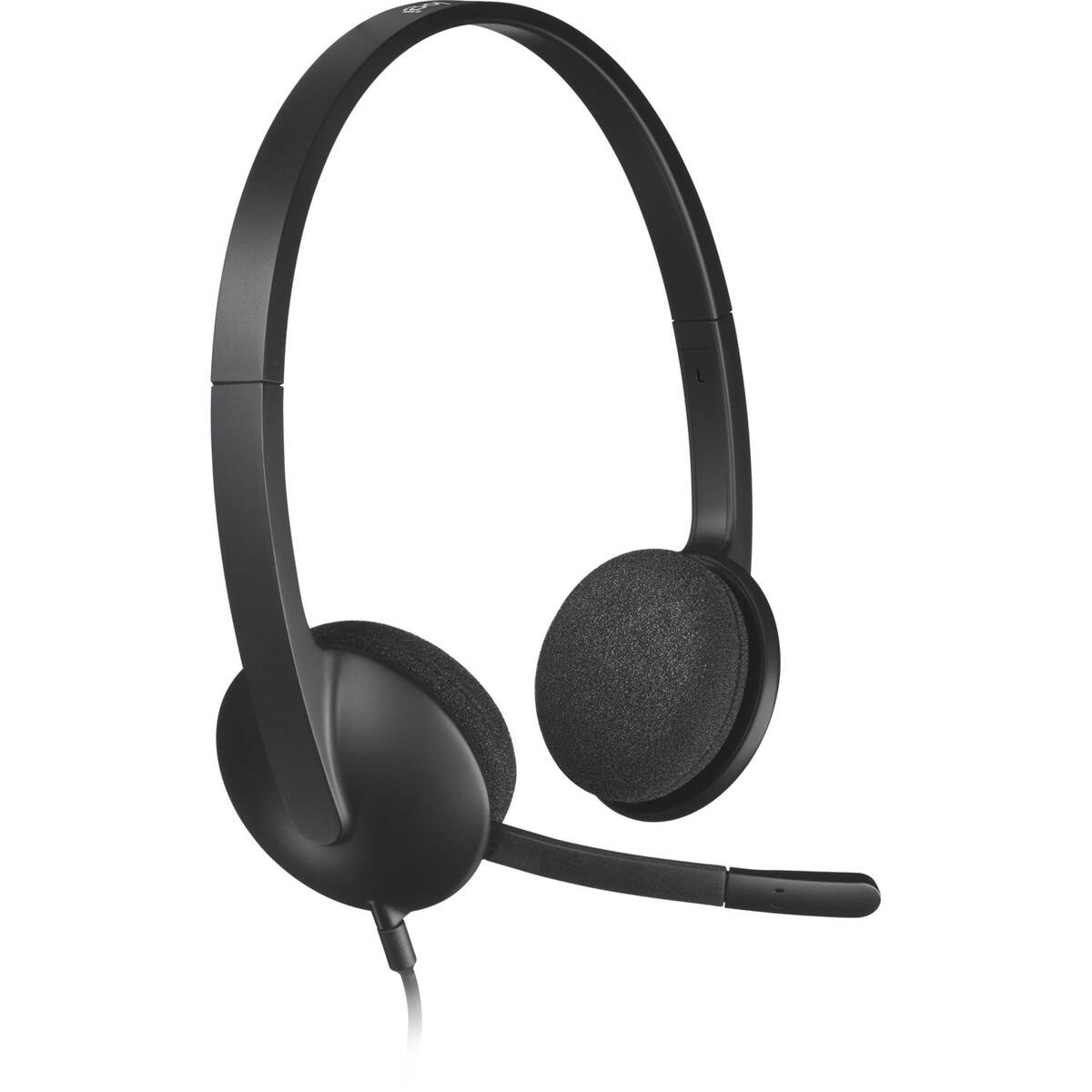 Alt View 1. Logitech - Logitech H340 USB Computer Headset with Microphone - Black.