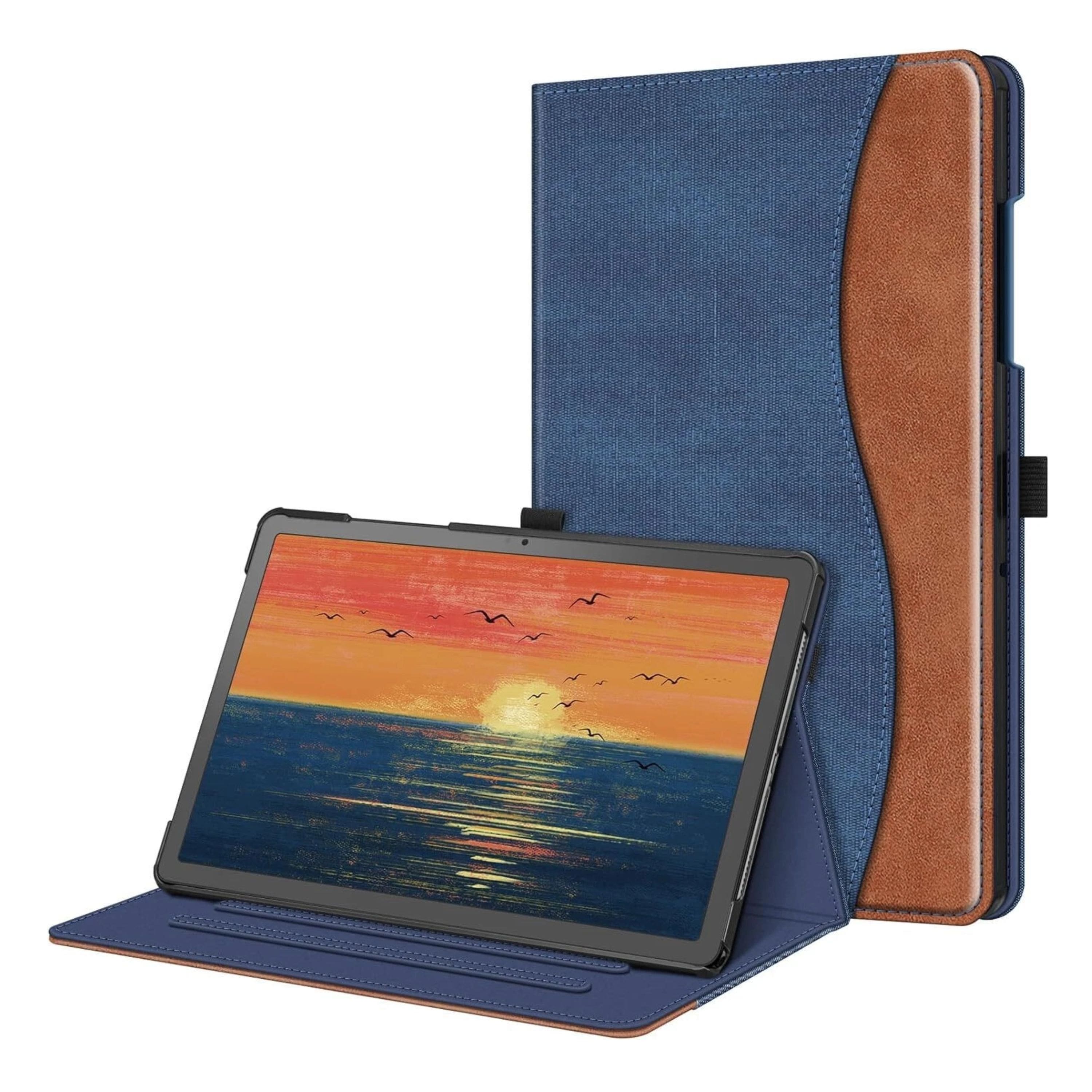 Kitcheniva - Multi-Angle Smart Stand Case For Samsung Galaxy Tab A11+ Plus 11 Inch 2025 - Denim Blue/Brown price history on PriceWatchPro