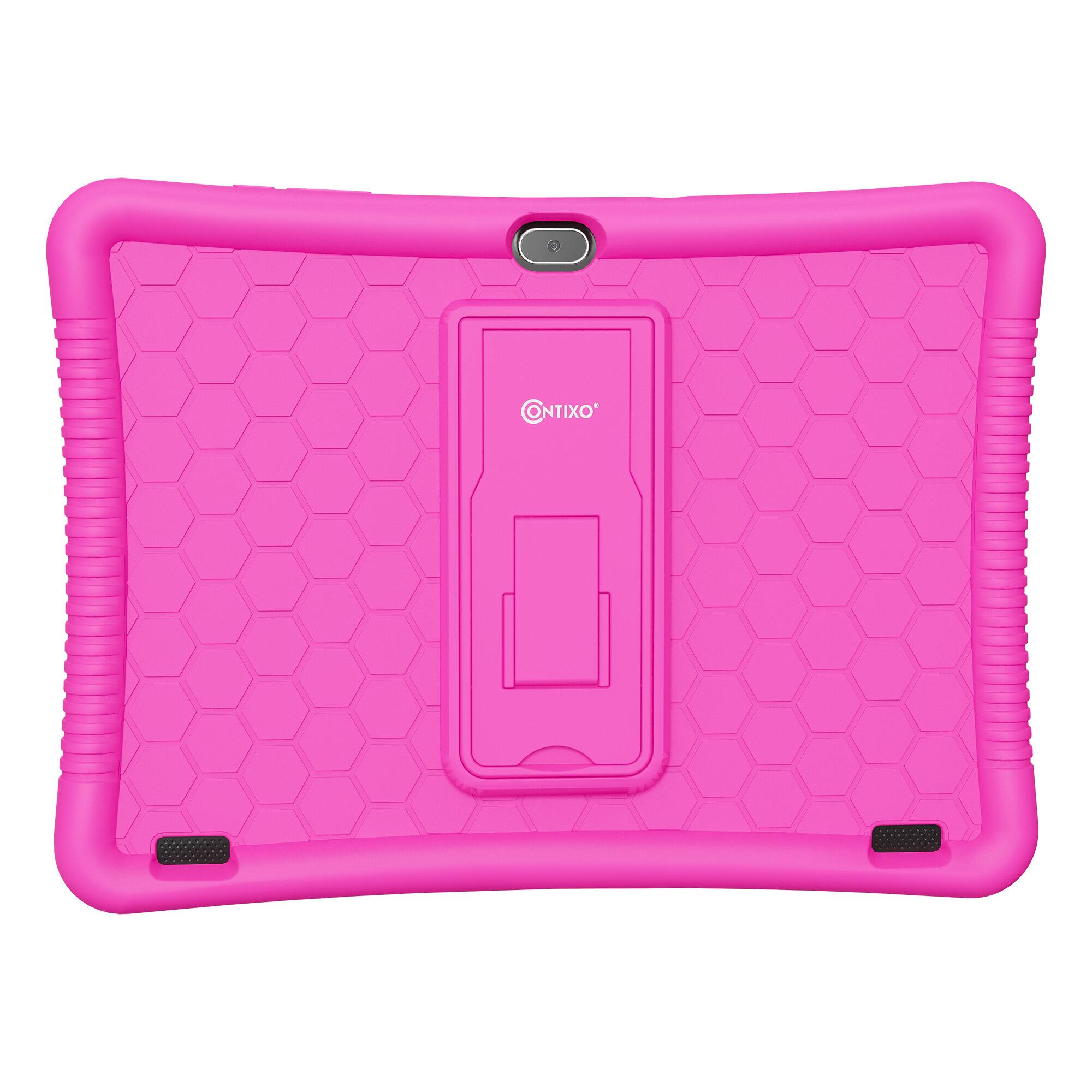 Back. Contixo - Contixo K102 10" Kids Tablet 32GB Android, Epic! & Lingokids, Educational with Parental Controls & Kid-Proof Case - Pink.