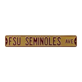Authentic Street Signs - Florida State Seminoles 6" x 36" College Ave Street Sign - Gold