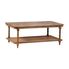 Carolina Chair & Table - Chesterfield Wood & Cane Coffee Table - Natural - Brown