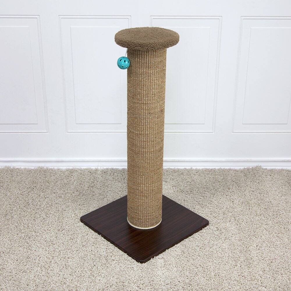 Alt View 1. Hirose Alice - Sisal Scratcher Attractive and neutrally toned to fit any decor - Sisal Post (Gray).