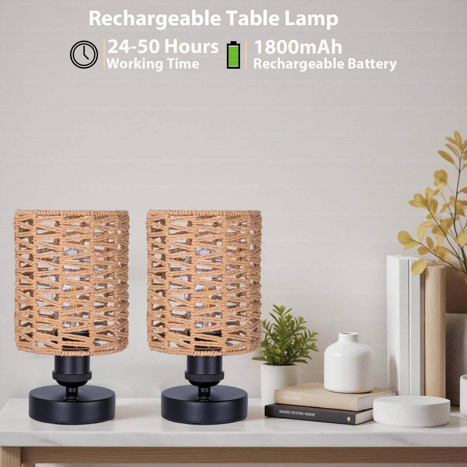 Rechargeable Table Lamp  
24-50 Hours Working Time  
1800mAh Rechargeable Battery