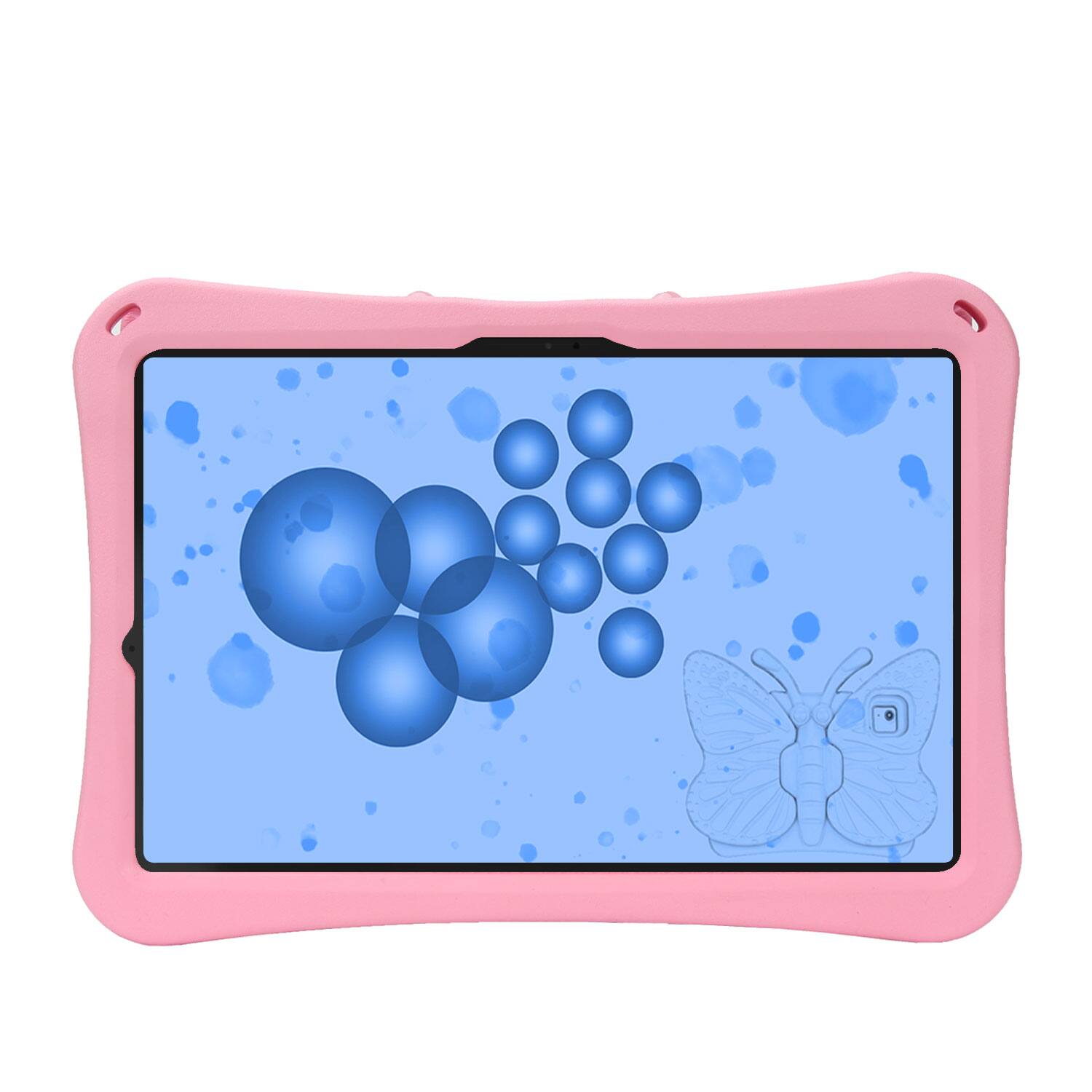 Left. Dteck - Kids Butterfly Case for Samsung Galaxy Tab S9 FE+ 2023 & Tab S9+ & Tab S8+ & S7 FE,3D Cartoon EVA Shockproof Stand Cover - Pink.