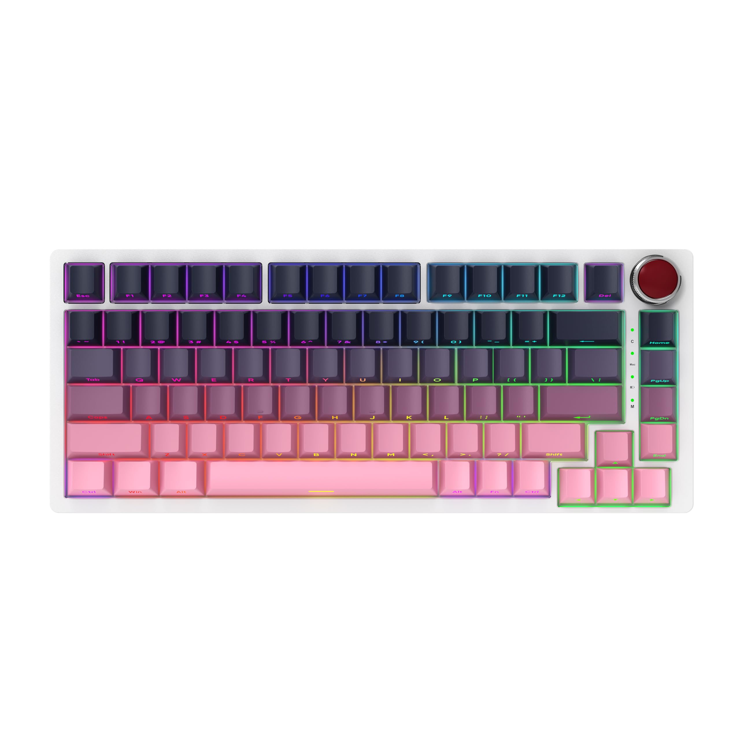 Black Pink Side Printed PBT Keycaps