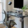 Branch Furniture - Duo Standing Desk 36" – Adjustable Desk with OLED Control Panel, Frameless Design & Compact Footprint - Charcoal / Charcoal