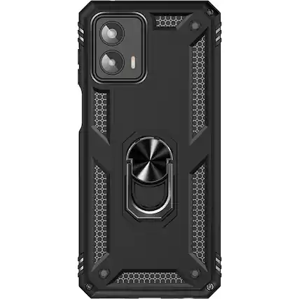 Front. SaharaCase - Military Kickstand Series Case for Motorola Edge+ (2023) - Black.