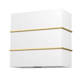 Akicon - 30 inches - Externally Vented - Wall Range Hood - White with Gold