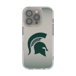 Keyscaper - NCAA - Michigan State Spartans Linen Logo iPhone Clear Case - 14 - Multicolor