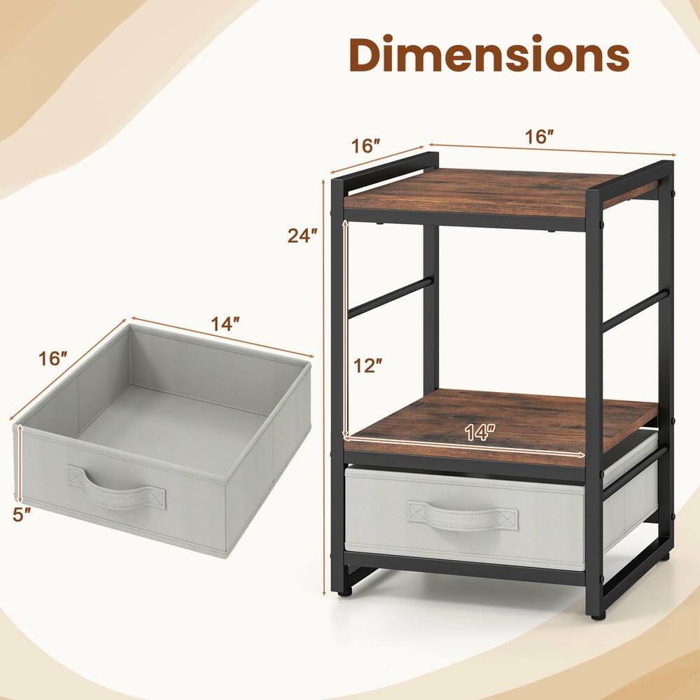 Dimensions: 16" x 16" x 24", 14" x 16" x 12", 14" x 16" x 5"
